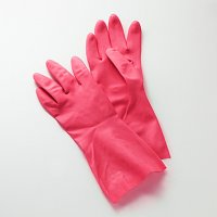 天然ゴム手袋（Mサイズ）ピンク